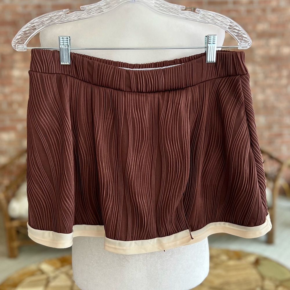 Brown and Cream Women's Tankini Set - Picture 5 of 12